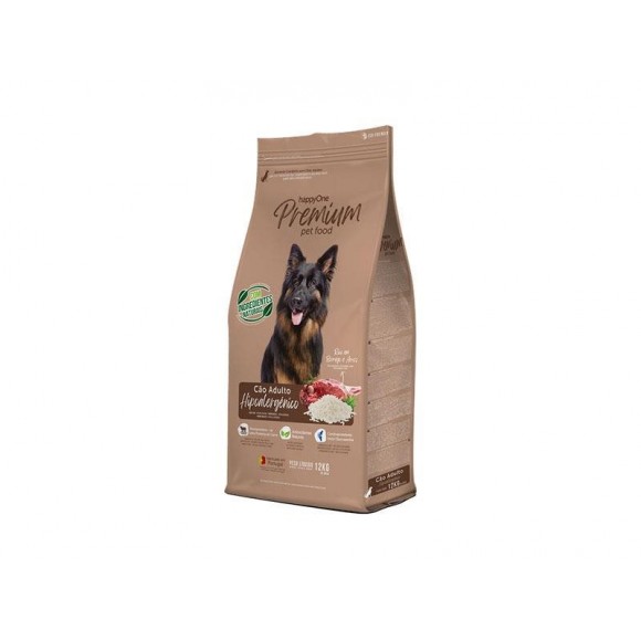 Alo Seco Cão Hipoalergénica 12 KG HAPPYONE PREMIUM Alo Seco Cão Hipoalergénica 12 KG HAPPYONE PREMIUM