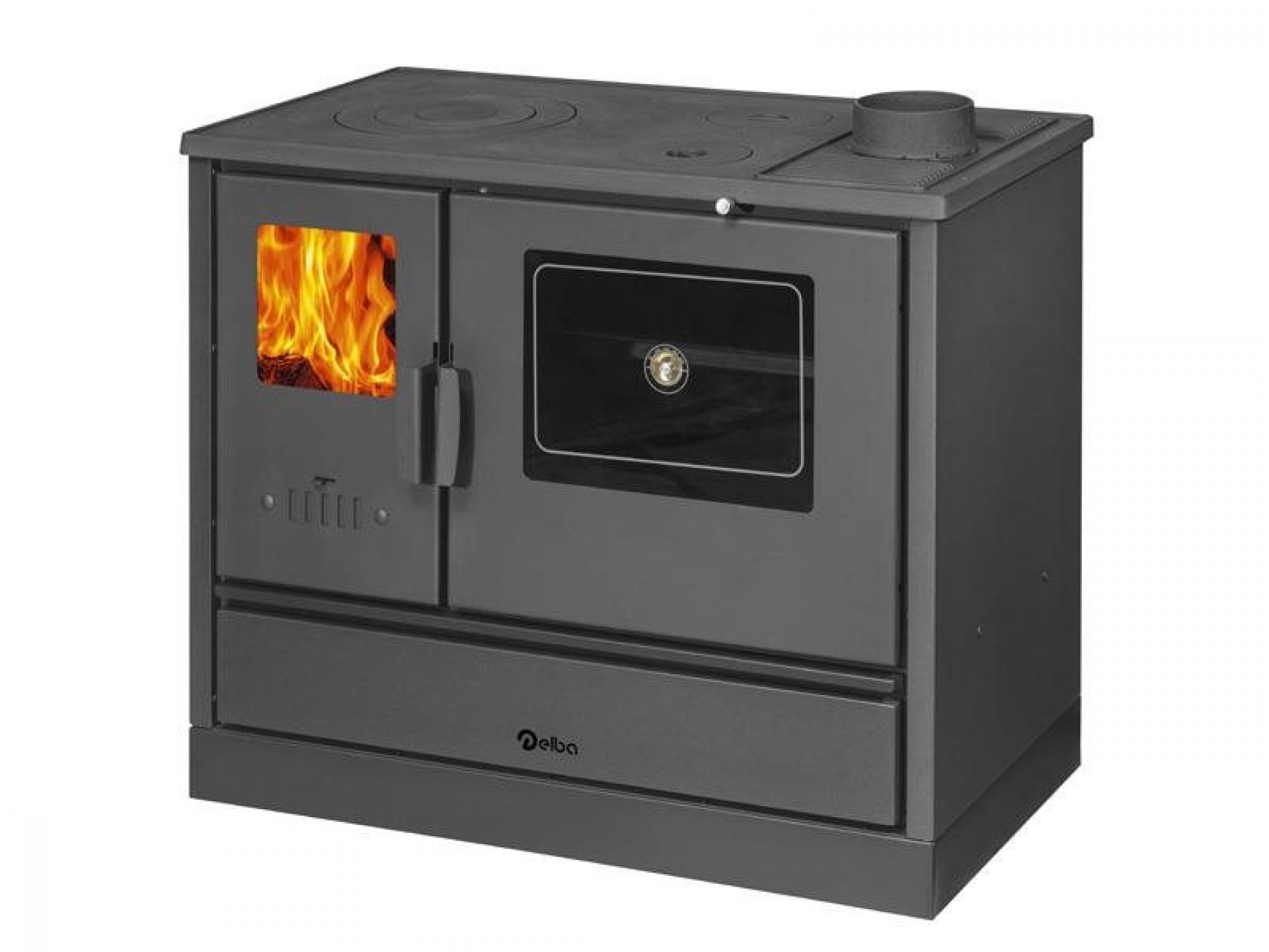 Fogão O Lenha Detroit 7,9Kw Preto