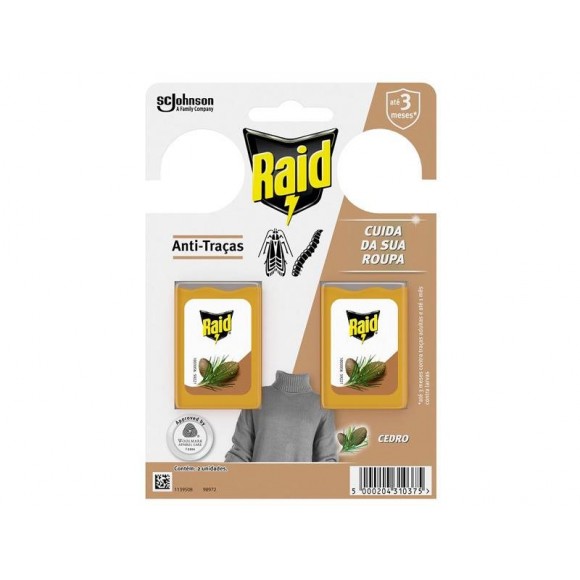 Anti-Traças Gel Aroma Cedro – 2 Unidades RAID Anti-Traças Gel Aroma Cedro – 2 Unidades RAID
