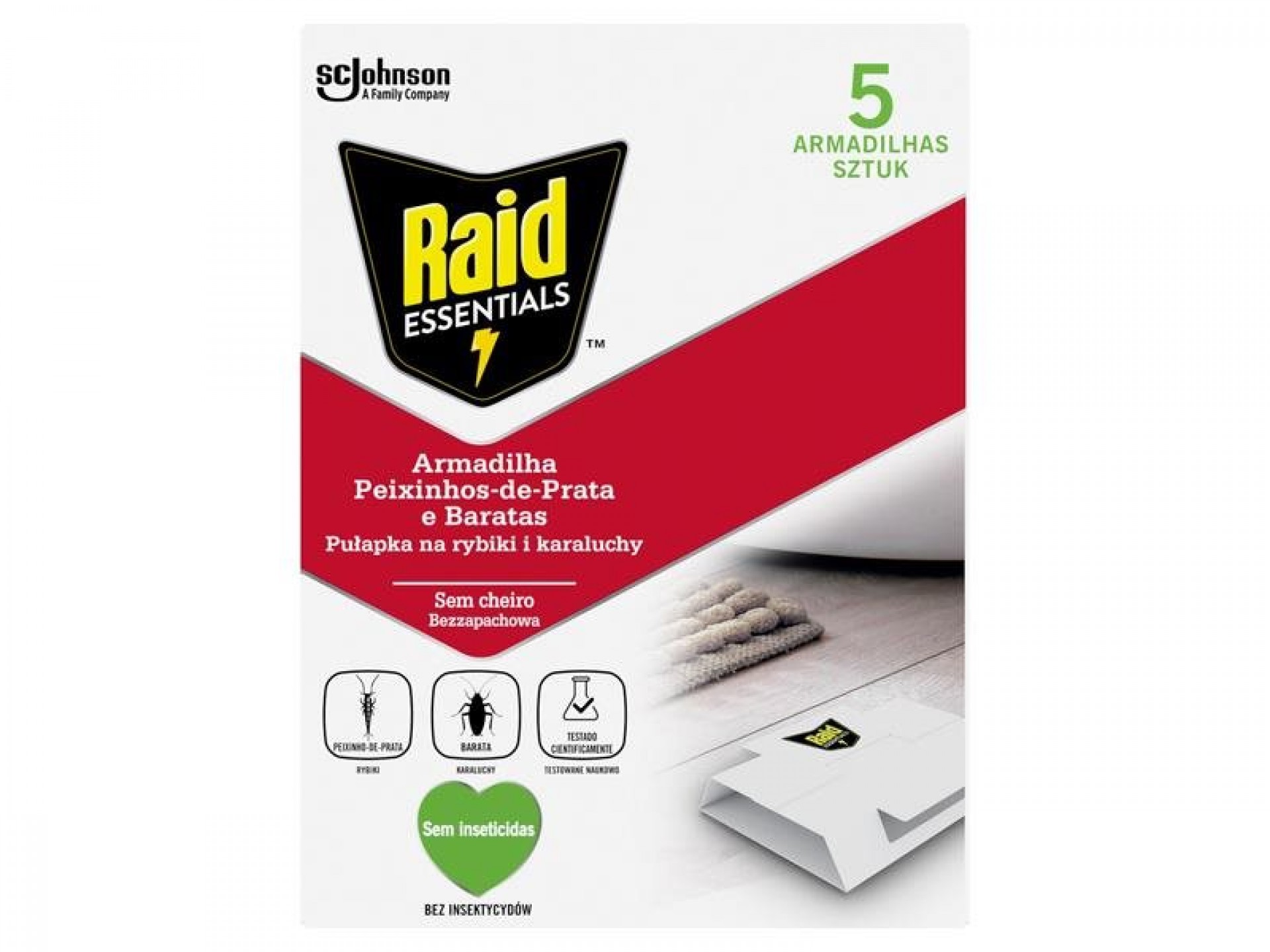 Armadilhas Para Baratas Essentials – Pack 5 Unidades RAID