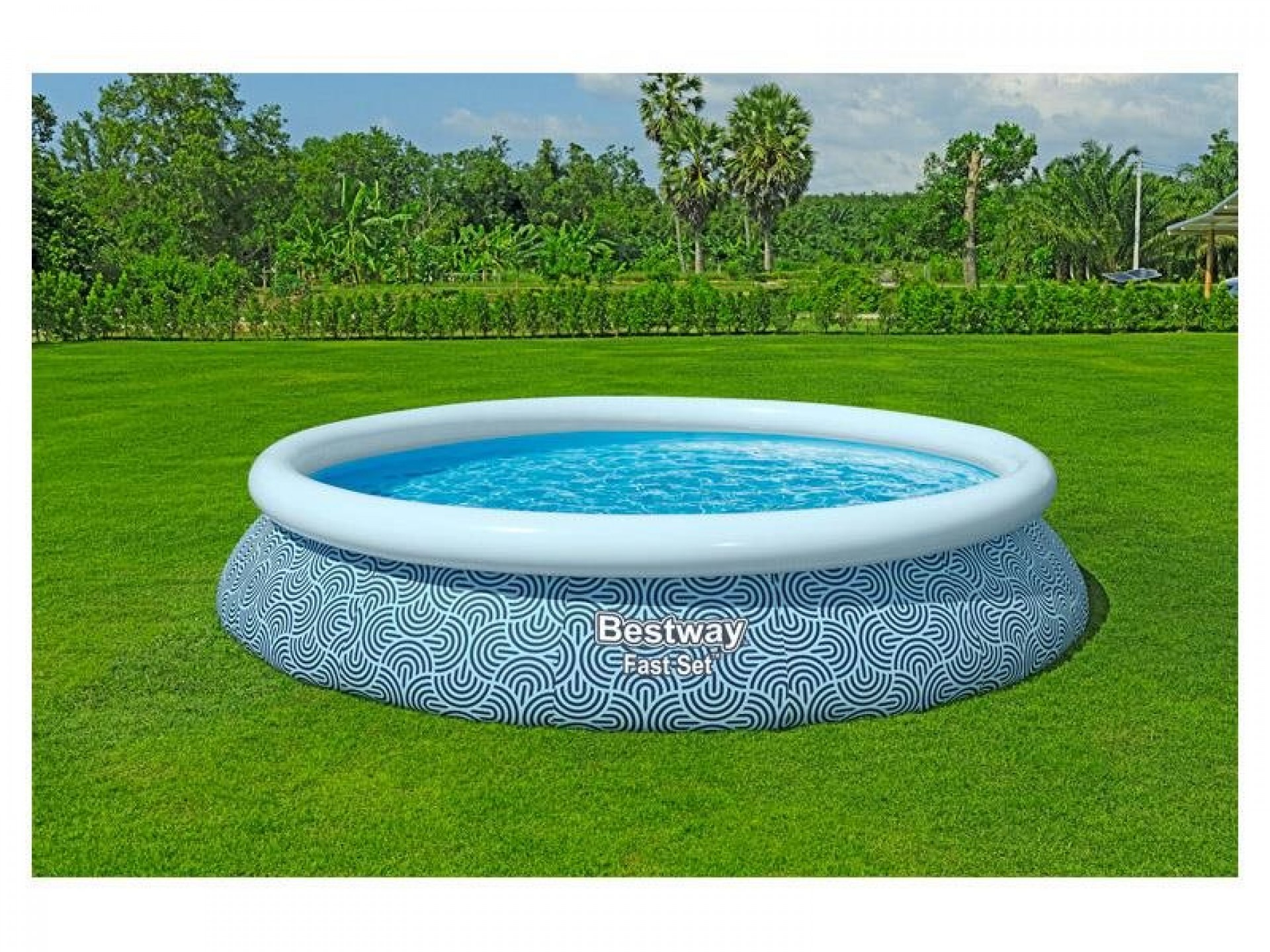 Conjunto De Piscina Redonda FAST SET Azul 457X84CM Bestway