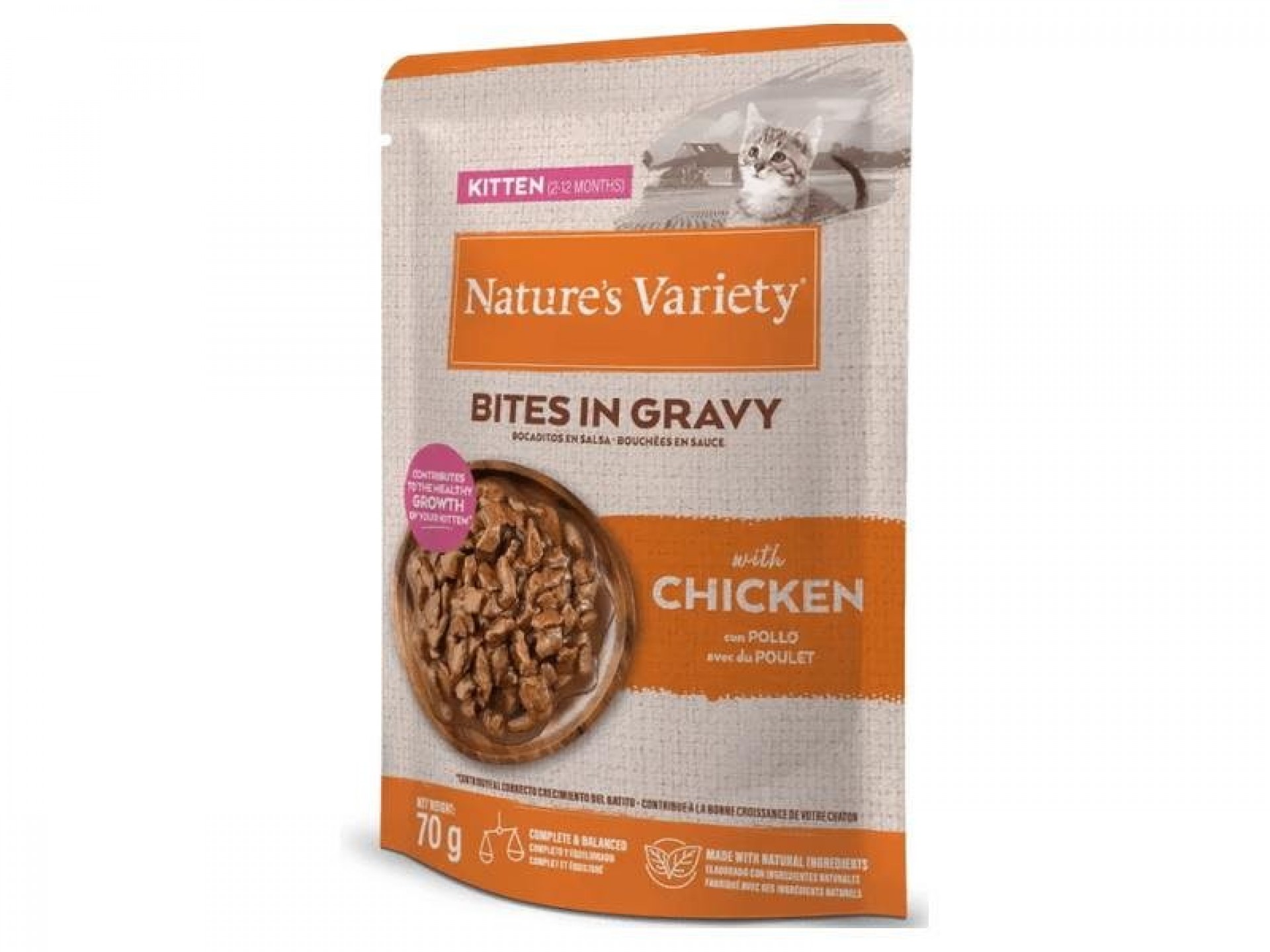 ALIMENTO PARA GATINHO PEDAÇOS EM MOLHO FRANGO 70 G