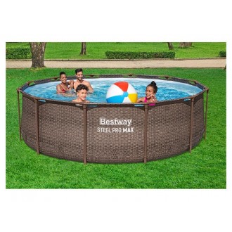 Conj Piscina Redonda Steel Pro Max Cinzenta 366X76CM Bestway Conj Piscina Redonda Steel Pro Max Cinzenta 366X76CM Bestway