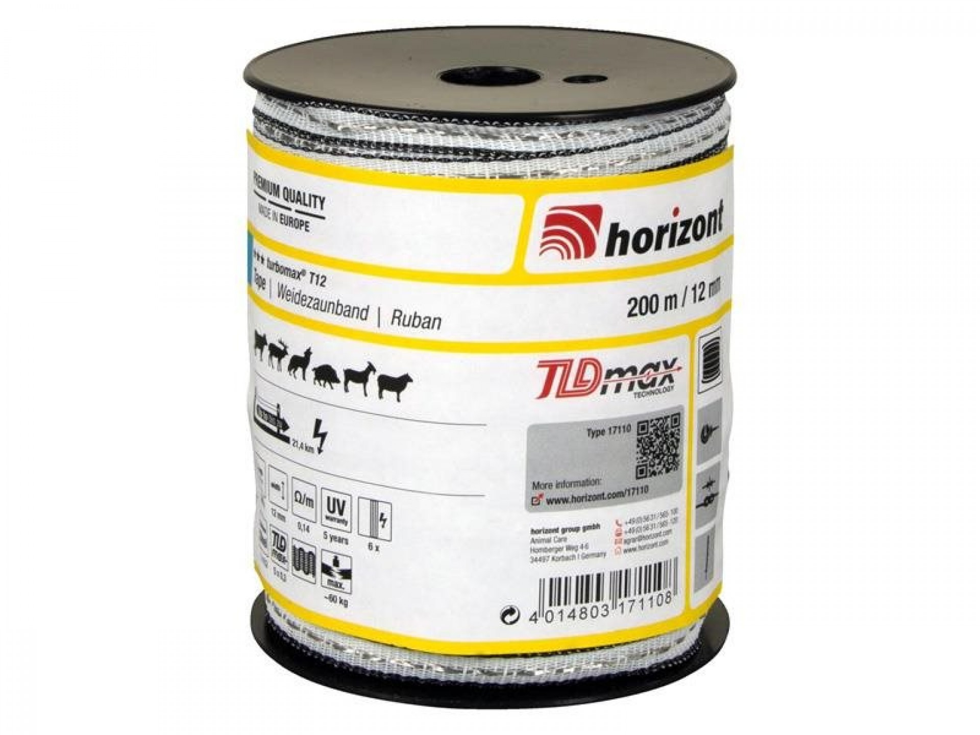 Fita Adesiva Turbomax 12mm 6 Condutores 200mt HORIZONT