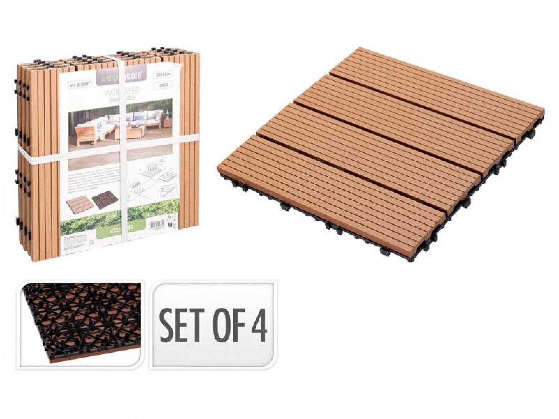 Pavimento Exterior PVC 30X30CM PROGARDEN