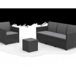 Conjunto Marie Lounge 4 Pessoas Preto KETTER