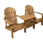 Cadeira De Jardim De Madeira ADIRONDACK 172X95X92CM 2Pessoas