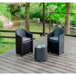 Conjunto LUNA Com Almofadas 2 Pessoas Antracite 80X60X76CM PROGARDEN Conjunto LUNA Com Almofadas 2 Pessoas Antracite 80X60X76CM PROGARDEN