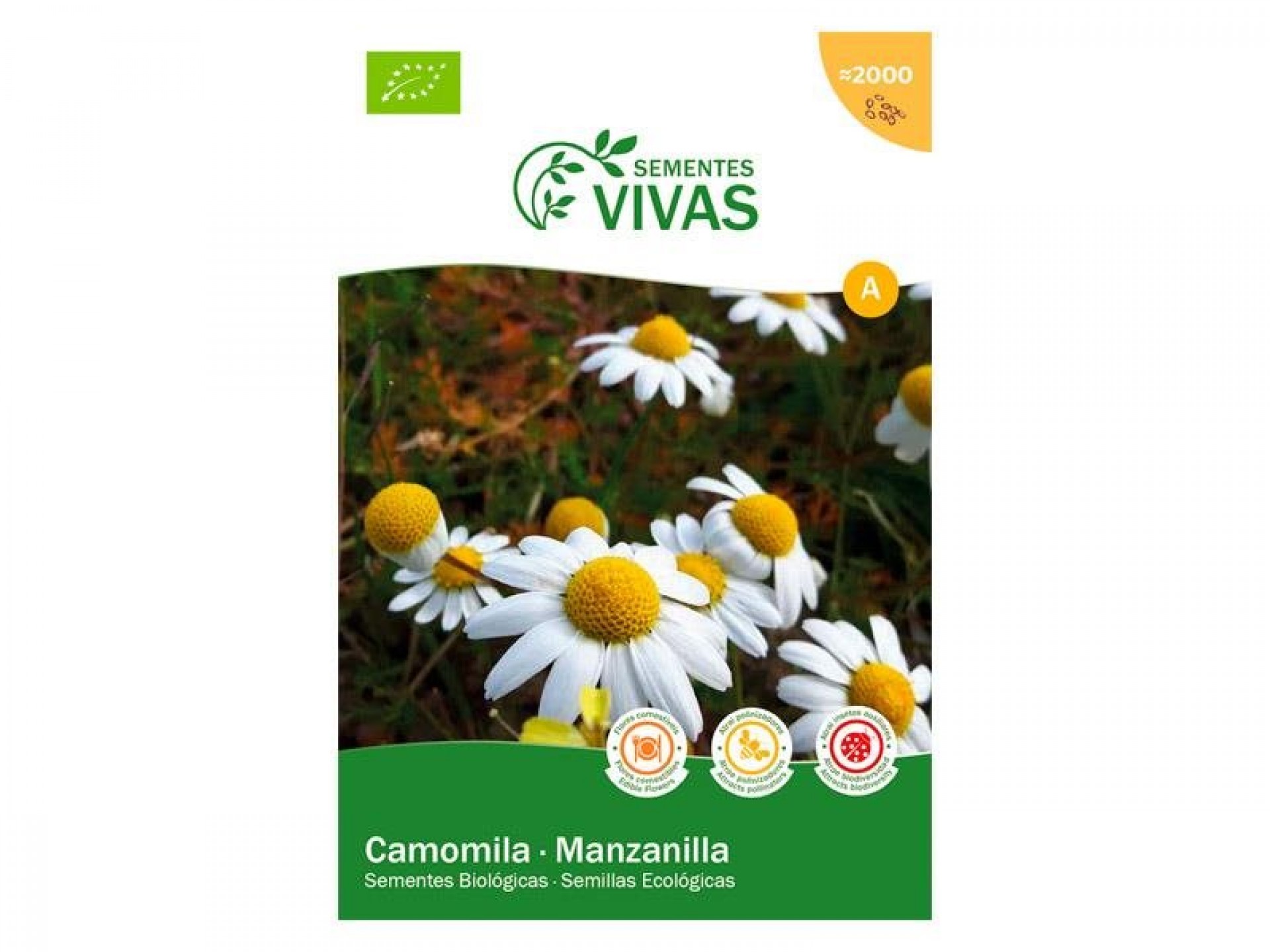 Camomila 0,2G SEMENTES VIVAS