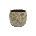 Vaso Vidrado Callisto 18 CM Verde Dourado ARTEVASI