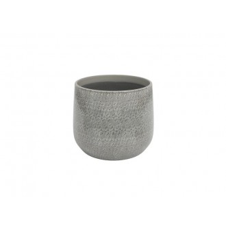Vaso Vidrado Olympus 19 CM Cinza ARTEVASI