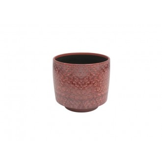 Vaso Vidrado Minerva 21 CM Vermelho ARTEVASI