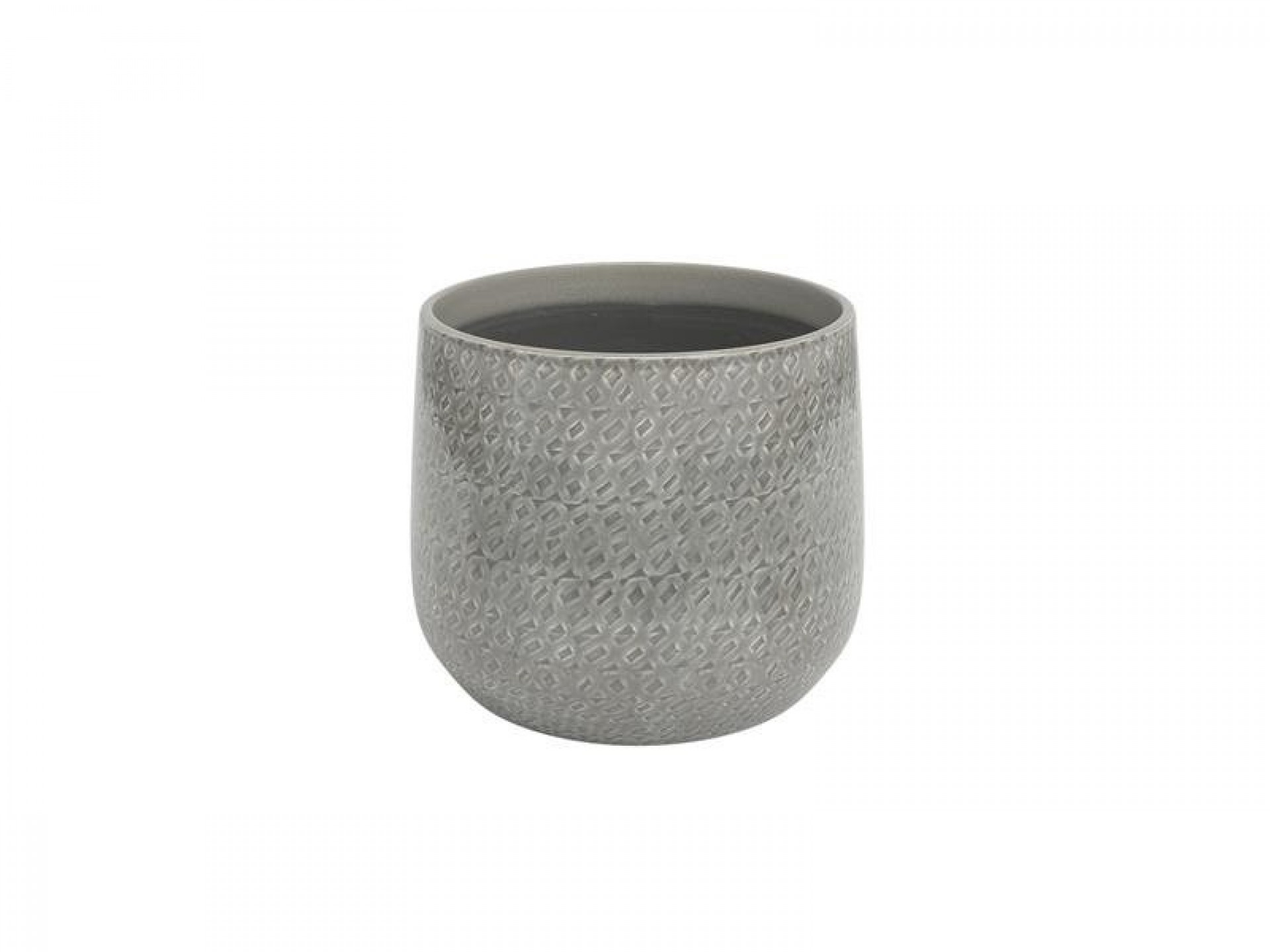 Vaso Vidrado Olympus 19 CM Cinza ARTEVASI