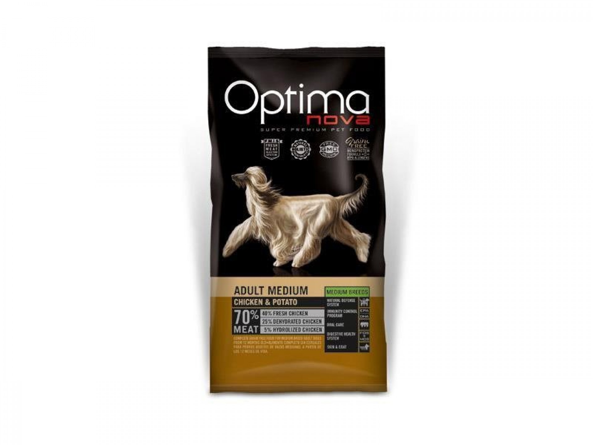 Alimento Seco Para Cão Médio C&P 12 KG OPTIMANOVA