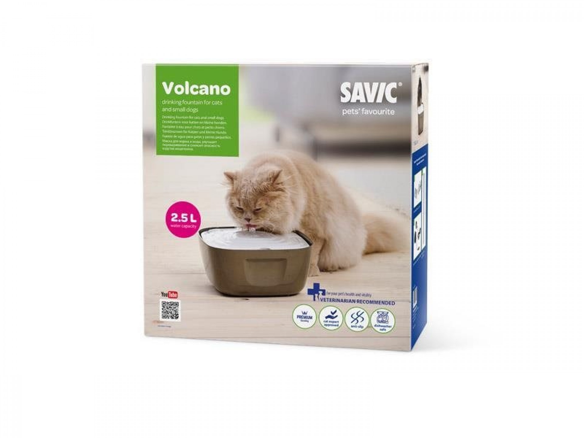 Fonte P/Gato Vulcano Branco/Cinza SAVIC