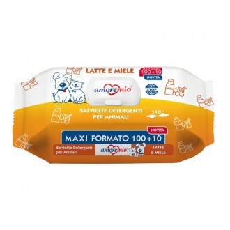 Toalhitas Higiénicas Leite E Mel Maxi Cão E Gato AMOREMIO Toalhitas Higiénicas Leite E Mel Maxi Cão E Gato AMOREMIO