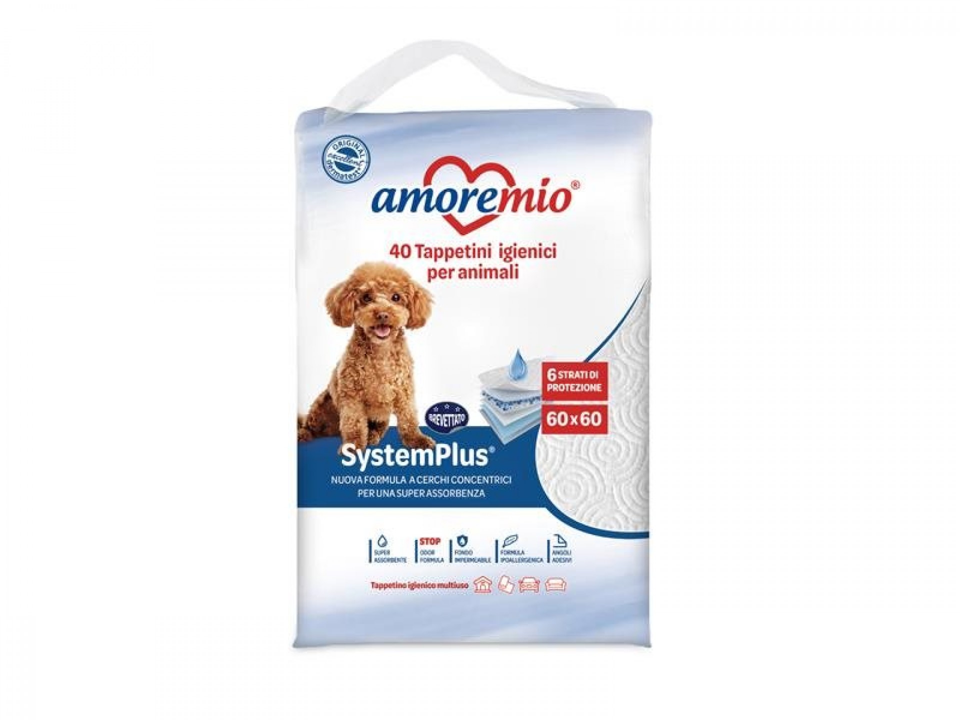 Tapetes Higiénicos Maxi 60X60Cm Com Adesivo AMOREMIO
