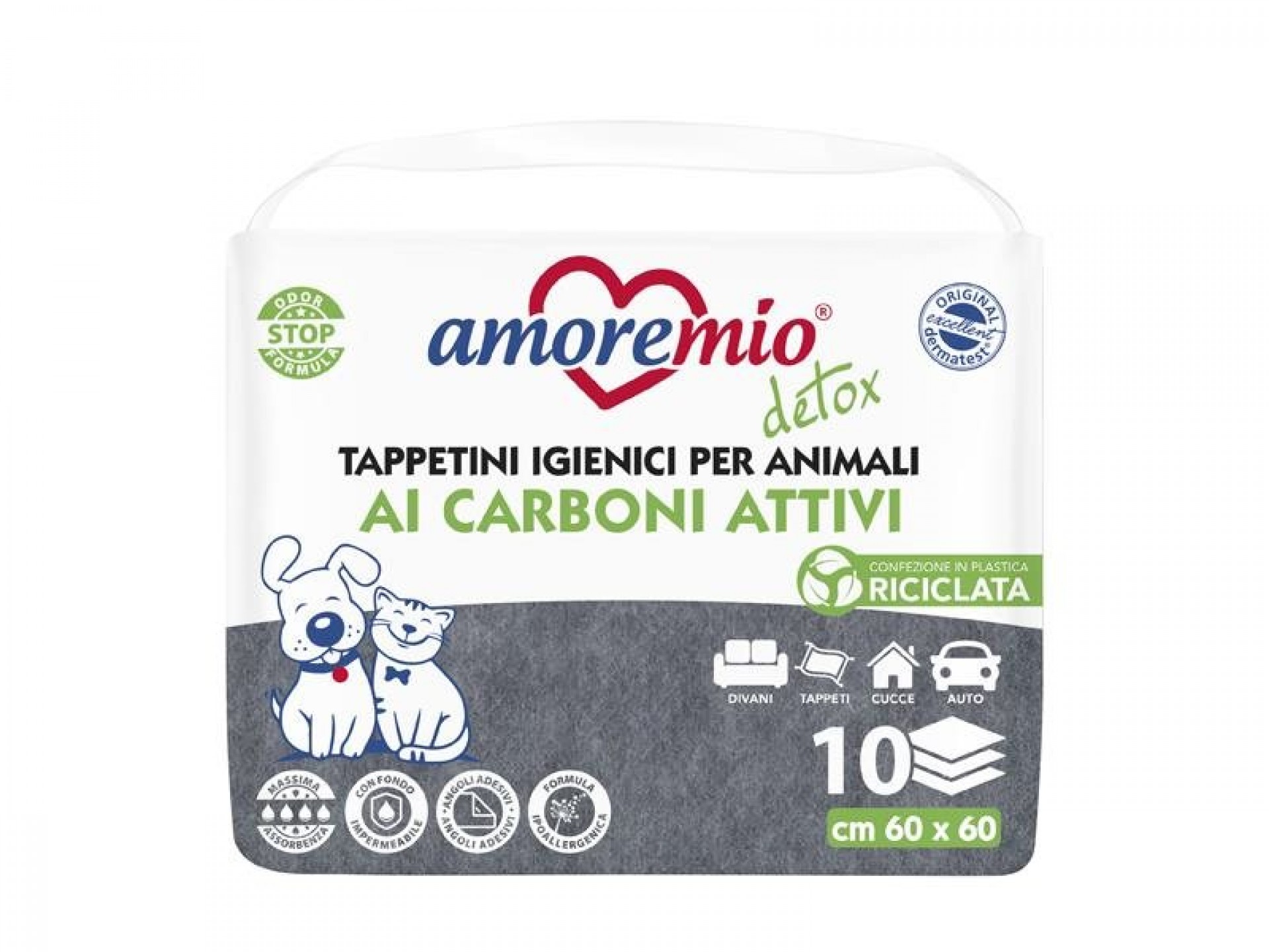 Tapetes Higiénicos Carvão Ativo Antiodor C/ Adesivo AMOREMIO