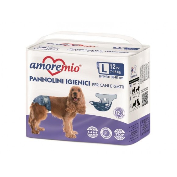 Fraldas Descartáveis Para Cão E Cadela AMOREMIO Fraldas Descartáveis Para Cão E Cadela AMOREMIO