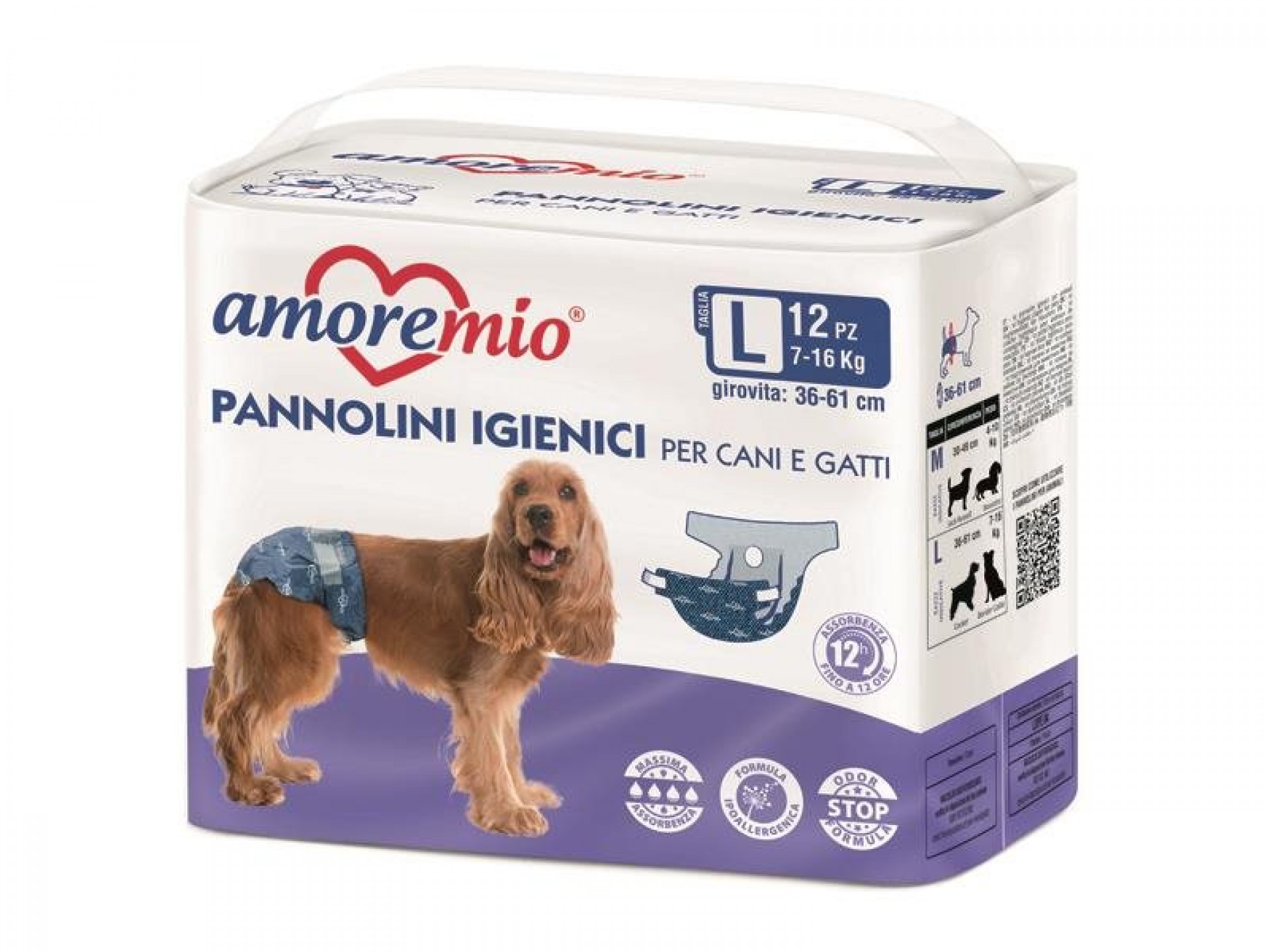 Fraldas Descartáveis Para Cão E Cadela AMOREMIO