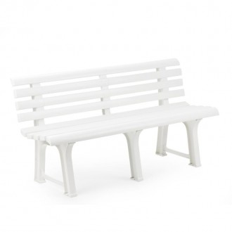 Banco Jardim Branco 145 CM PROGARDEN
