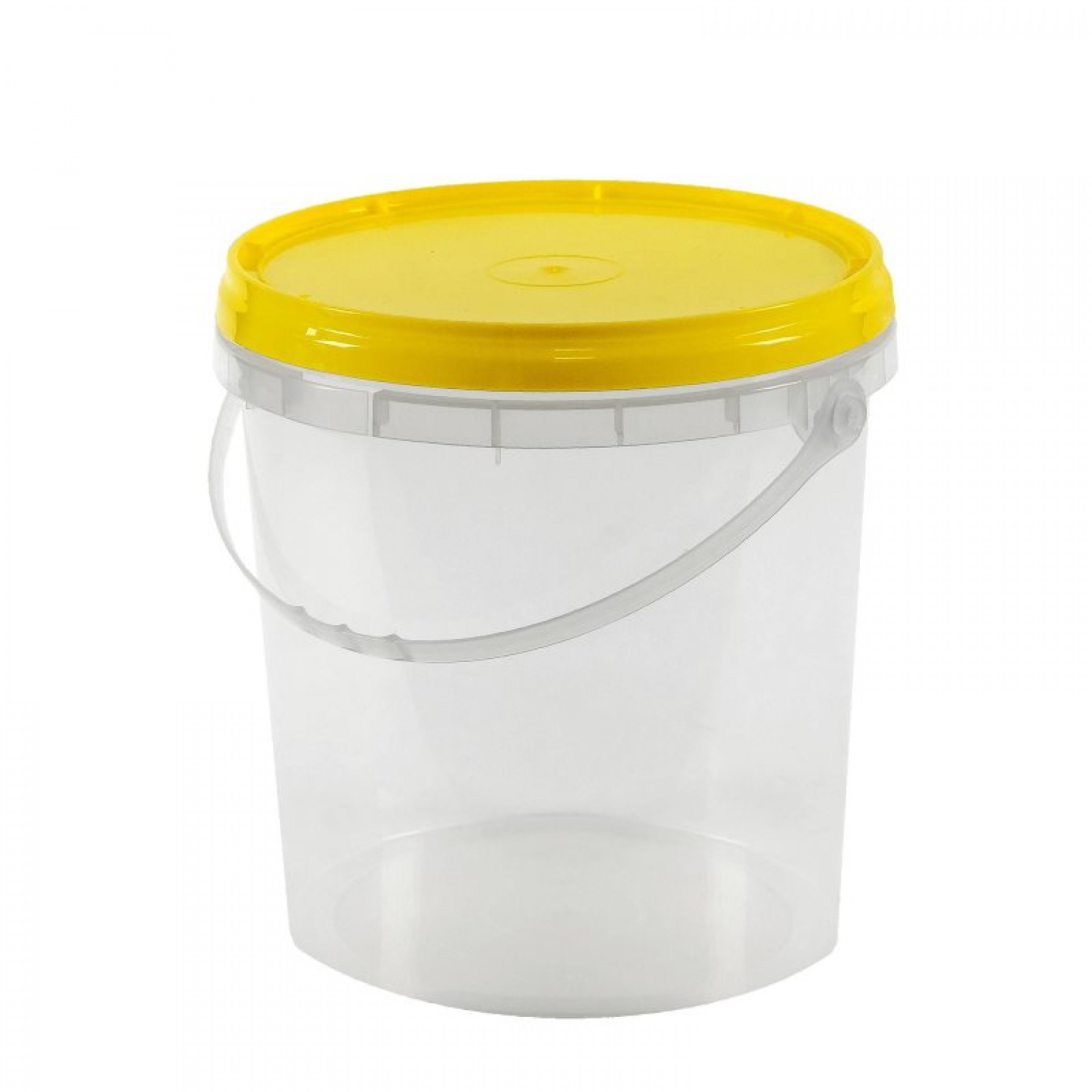 Balde Alto Com Tampa Amarelo 5 L