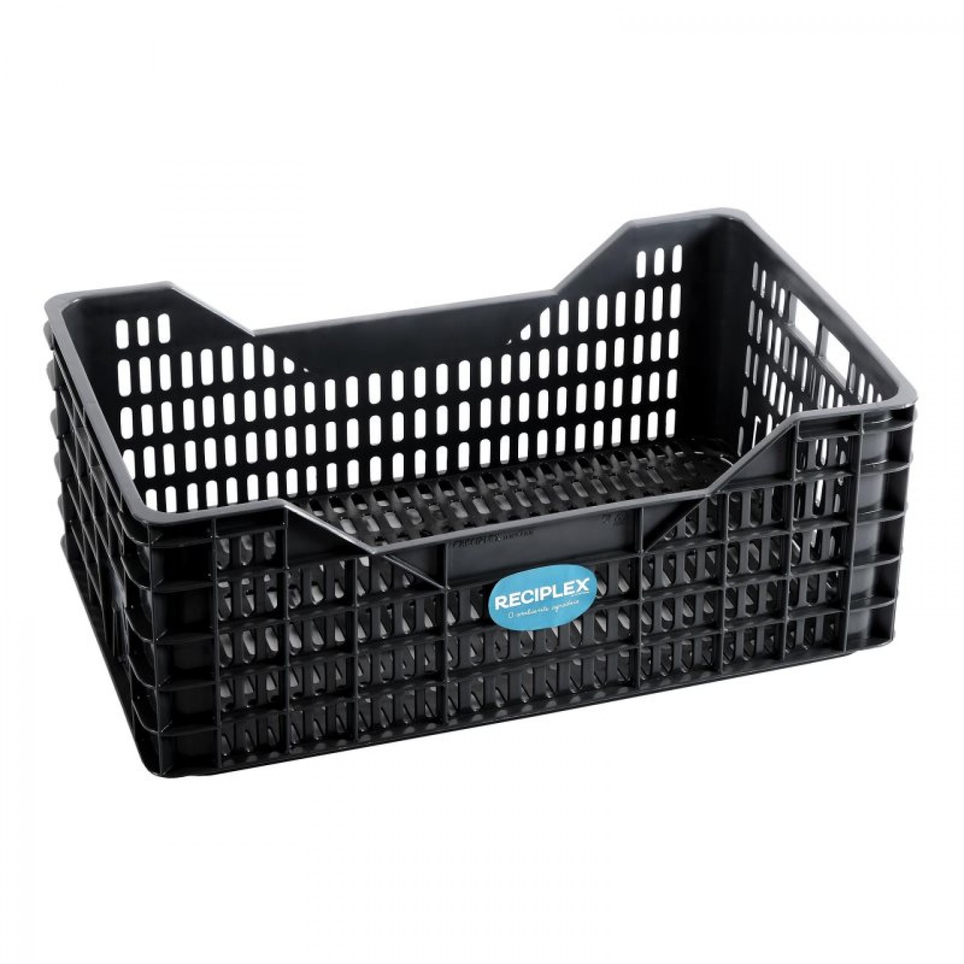 Caixa Contentora Cinza 50 X 30 X 18 CM RECIPLEX