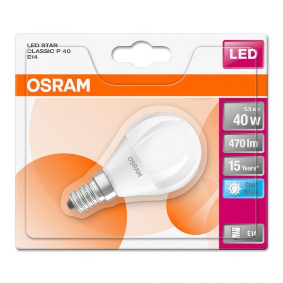 Lamp led star classic fosca p40 E14 br 470lm OSRAM Lamp led star classic fosca p40 E14 br 470lm OSRAM