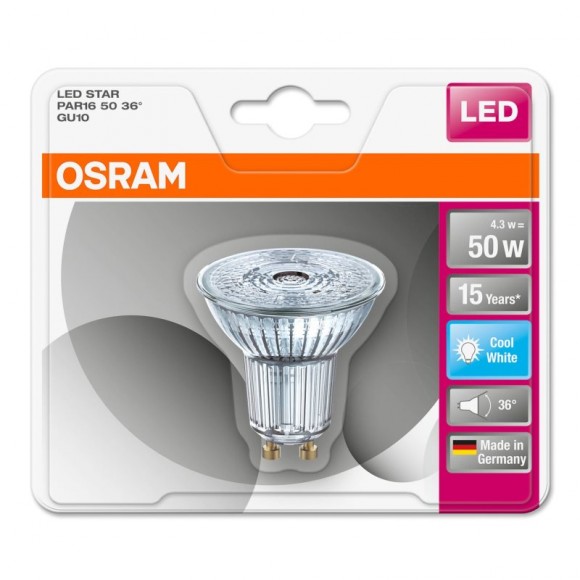 Lamp Led Star Par16 50 36 Gu10 Br 350Lm OSRAM Lamp Led Star Par16 50 36 Gu10 Br 350Lm OSRAM