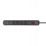 Extens�o 4 tomadas c/ int e 2usb 1,5m ASLO