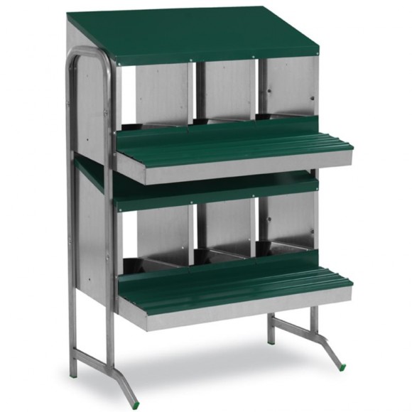 Bateria de 6 Abrigos p/Postura de Aves GAUN Bateria de 6 Abrigos p/Postura de Aves GAUN