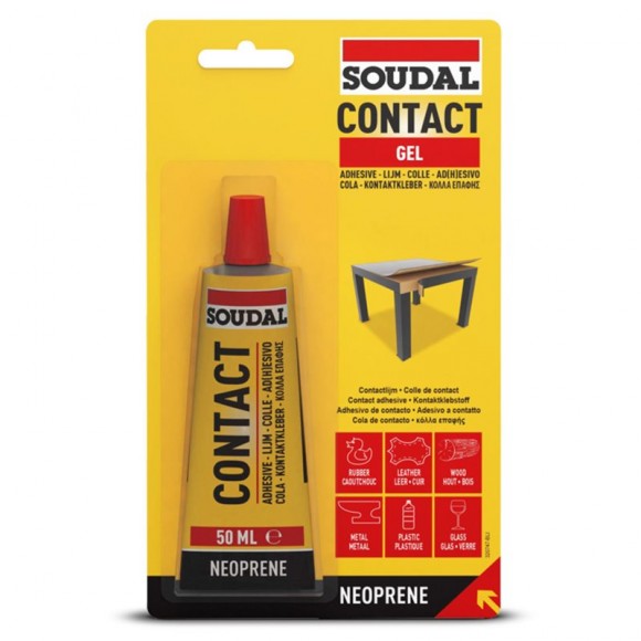 Cola Contacto Gel Amarelo SOUDAL 50ML Cola Contacto Gel Amarelo SOUDAL 50ML