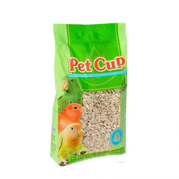 Semente Girassol Branco PET CUP 2KG Semente Girassol Branco PET CUP 2KG