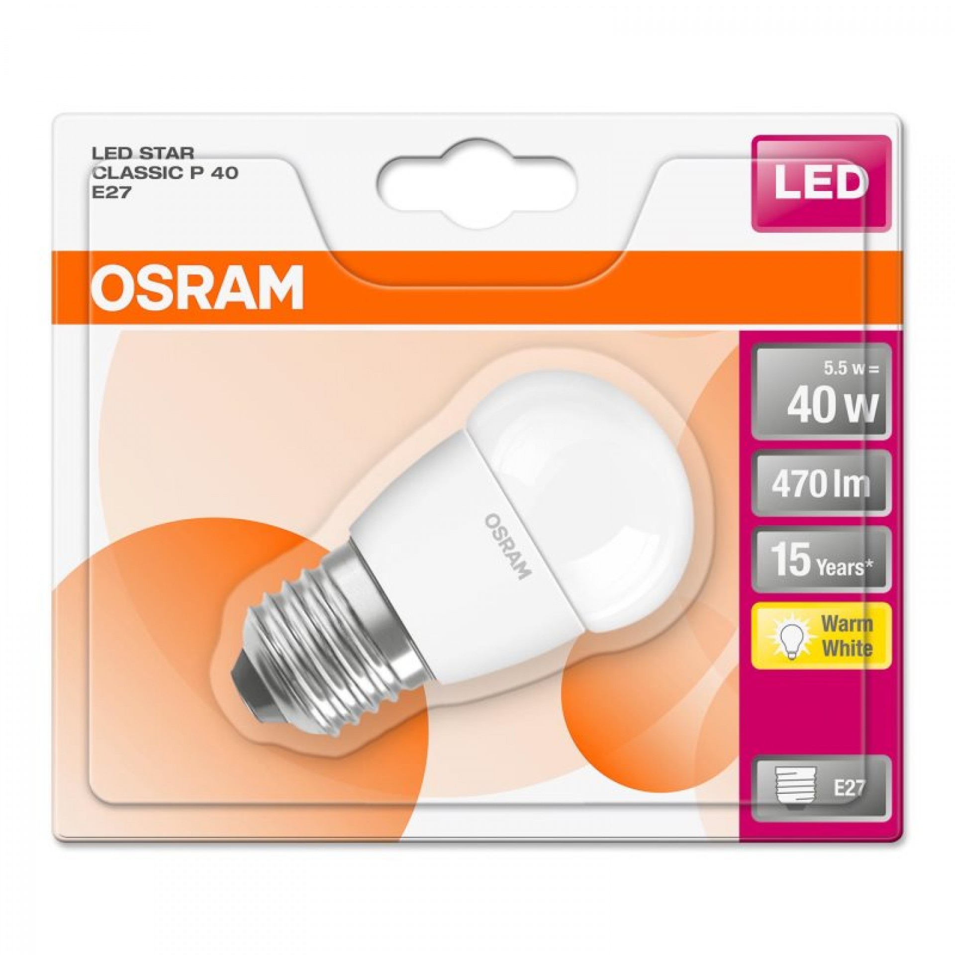 Lamp Led Star Classic Fs P40 E27 Ama 470Lm OSRAM