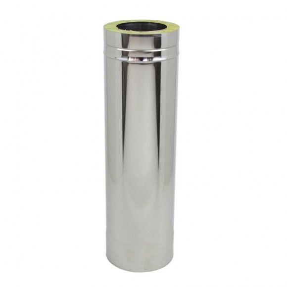 Tubo Parede Dupla Inox 80/130Mmx0,5Mt Tubo Parede Dupla Inox 80/130Mmx0,5Mt