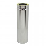 Tubo Parede Dupla Inox 80/130Mmx0,5Mt Tubo Parede Dupla Inox 80/130Mmx0,5Mt