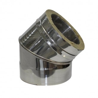 Curva 45 Parede Dupla Inox 80/130 Mm Curva 45 Parede Dupla Inox 80/130 Mm