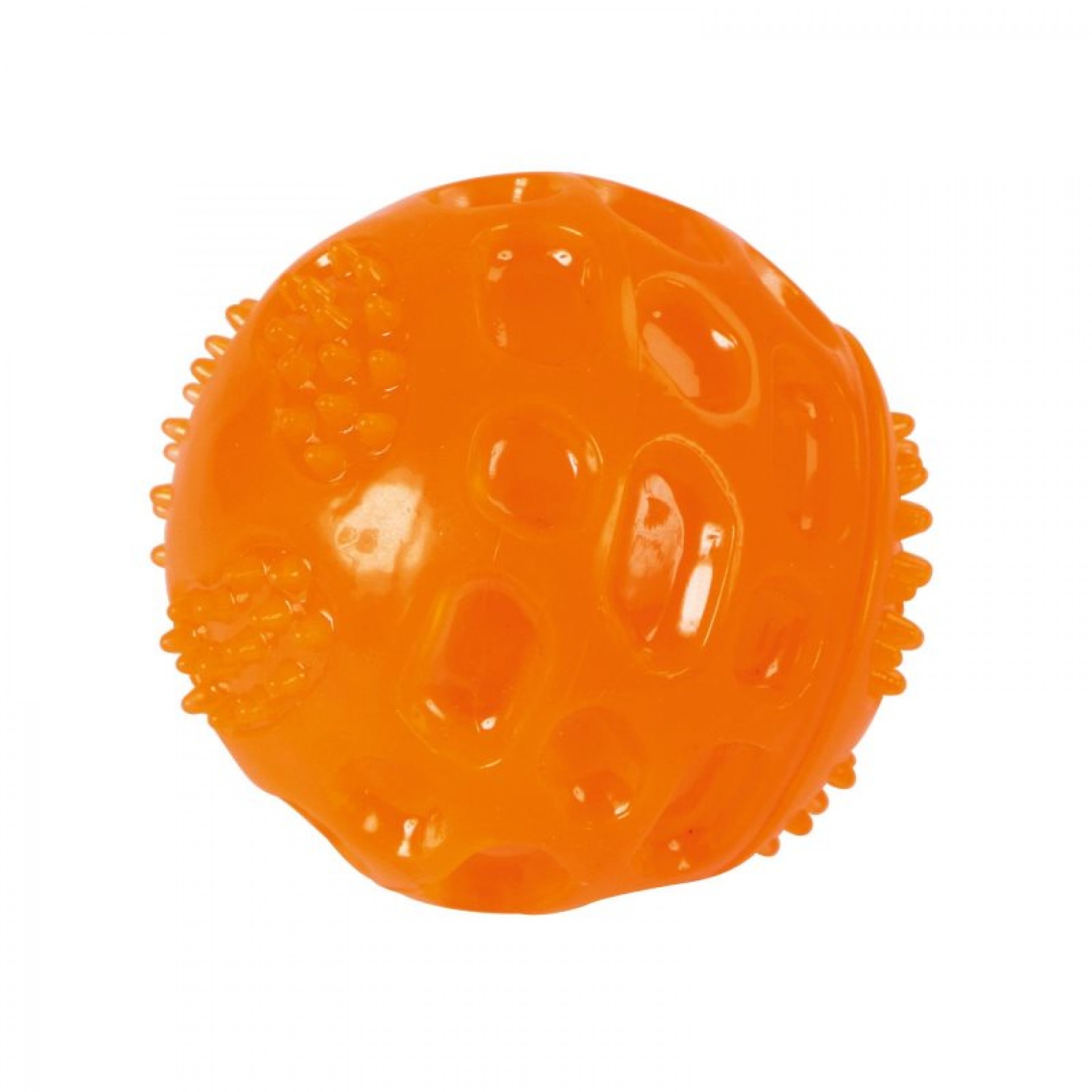 BRINQUEDO PARA CÃO BOLA RESISTENTE LARANJA