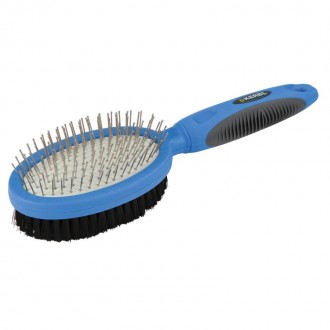 Escova Dupla Azul P/Cão 24 CM KERBL Escova Dupla Azul P/Cão 24 CM KERBL