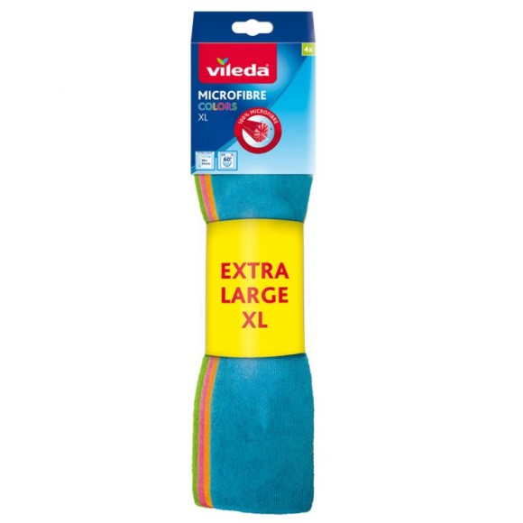Conjunto Panos Micro Fibras XL 4 UN VILEDA Conjunto Panos Micro Fibras XL 4 UN VILEDA