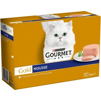 Alimento Húmido Gato Peixe 12X85 G GOURMET GOLD Alimento Húmido Gato Peixe 12X85 G GOURMET GOLD