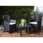 Conjunto Akita Mesa+2 Cadeiras Antracite PROGARDEN Conjunto Akita Mesa+2 Cadeiras Antracite PROGARDEN