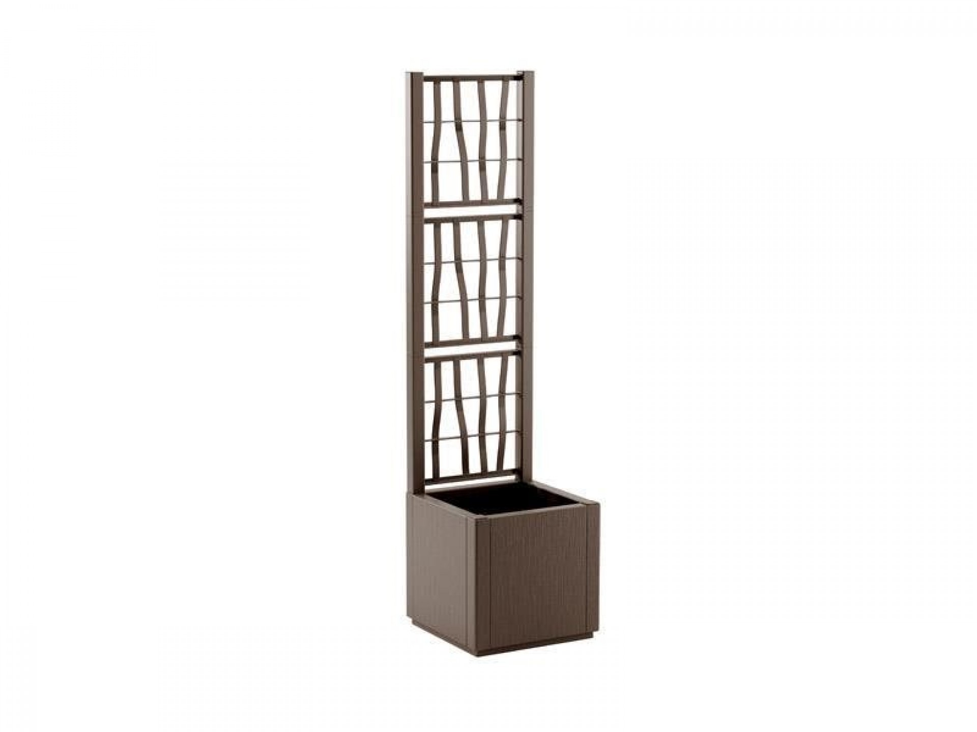 Vaso Ethica 36X36CM C/Treliça 140CM Taupe STEFANPLAST