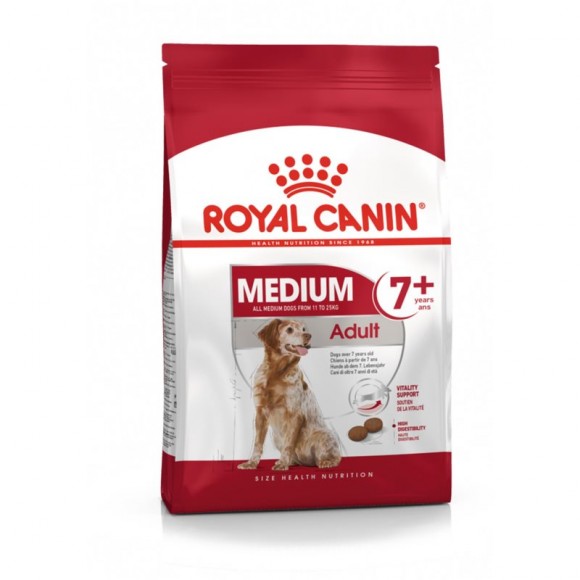 Alim Seco Cão Médio Adulto 7+ 15 KG ROYAL CANIN Alim Seco Cão Médio Adulto 7+ 15 KG ROYAL CANIN