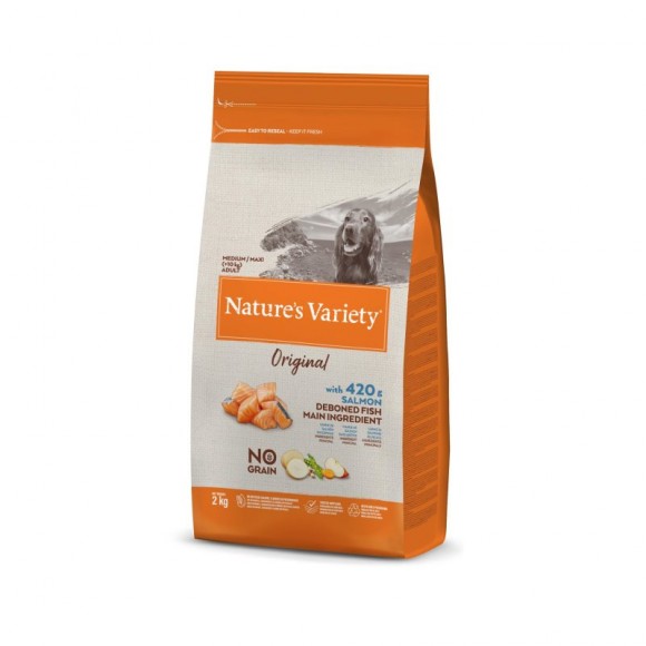 Alimento Seco P/Cão No Grain Medium Salmão 2 KG NA Alimento Seco P/Cão No Grain Medium Salmão 2 KG NA