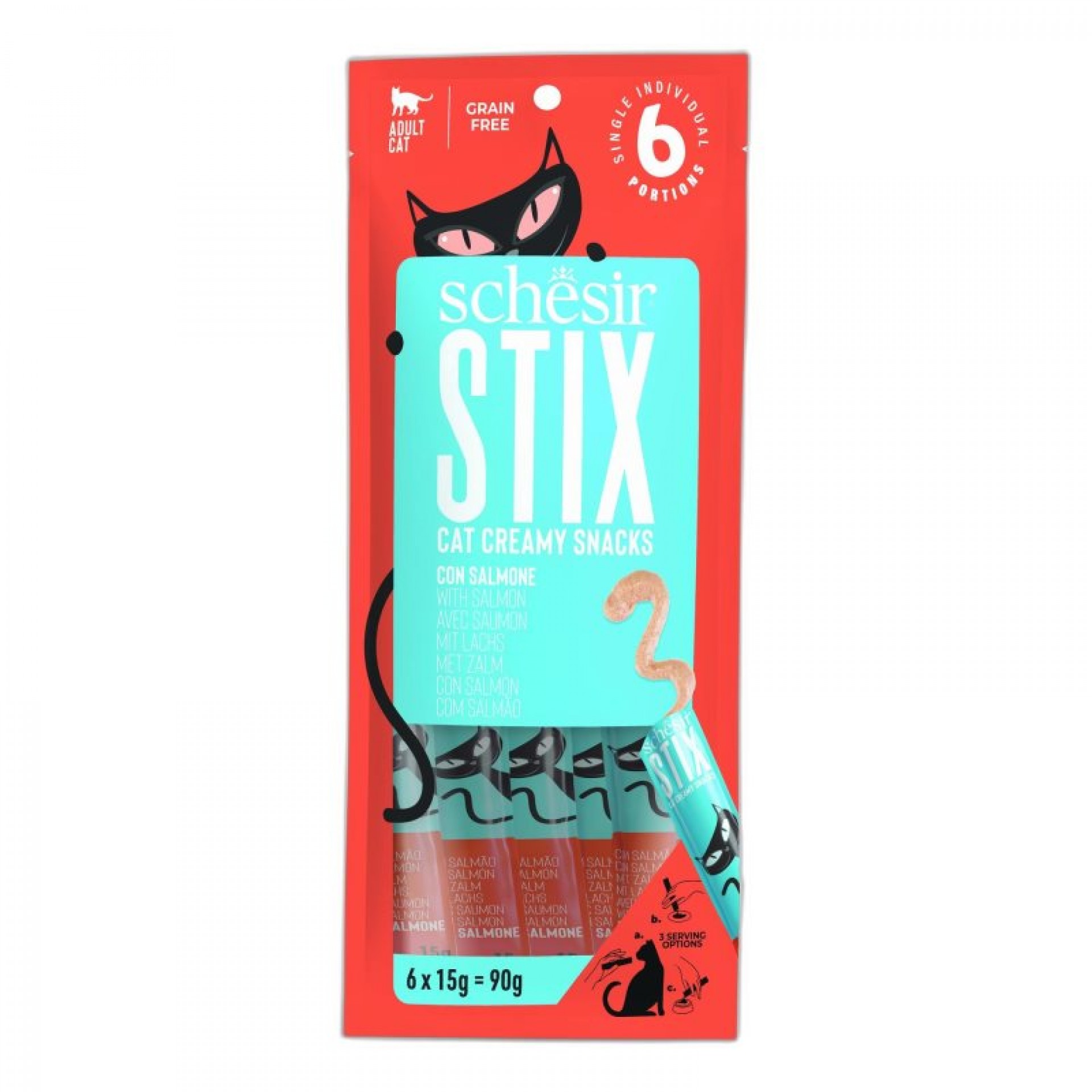Snack Para Gato Salmão 6X15 G SCHESIR