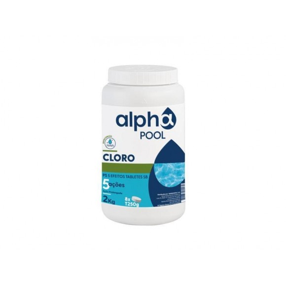 CLORO 5 AÇÕES T20 1KG ALPHAPOOL CLORO 5 AÇÕES T20 1KG ALPHAPOOL
