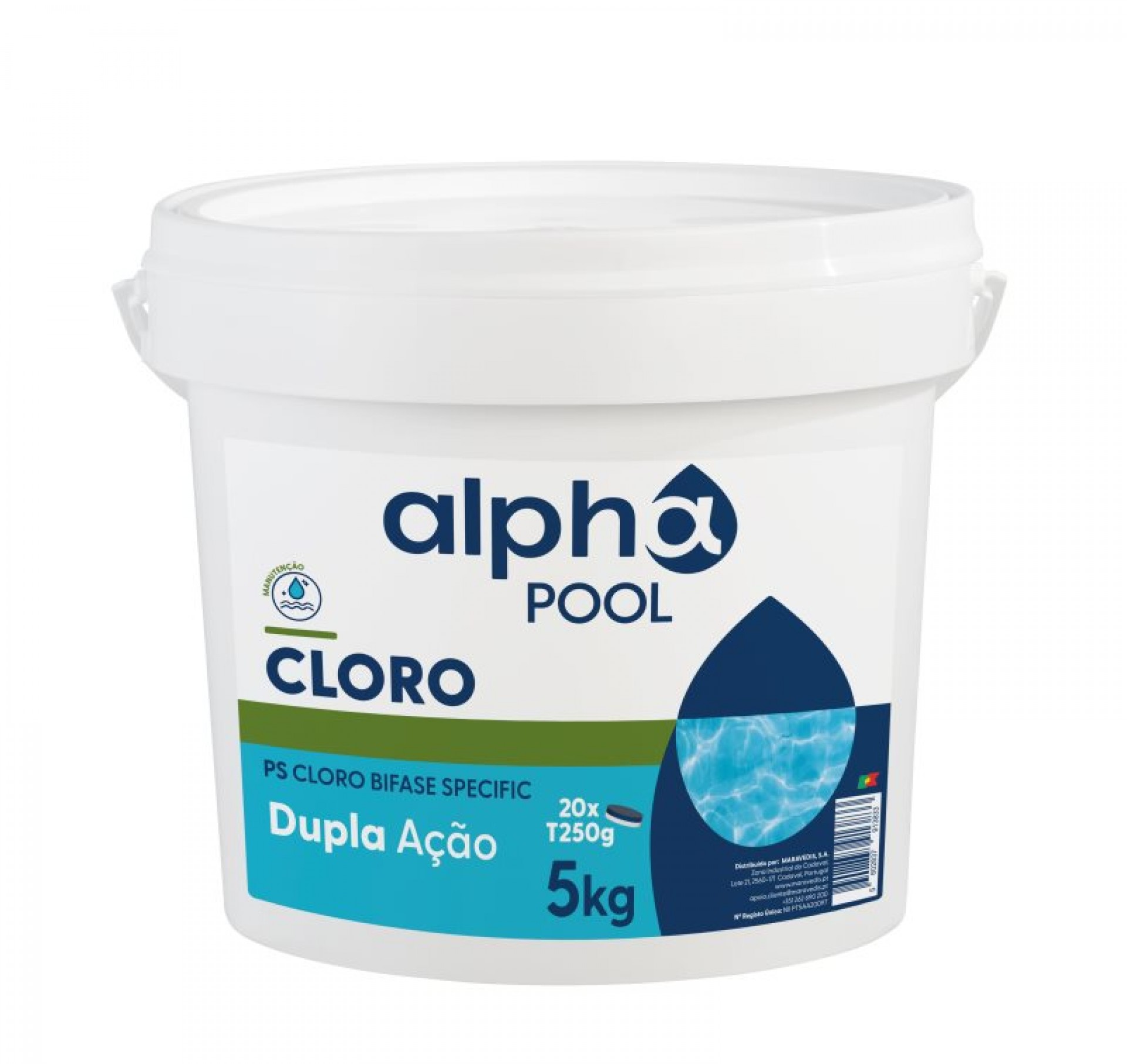 CLORO 10 AÇÕES T250 BICAPA 5KG ALPHAPOOL