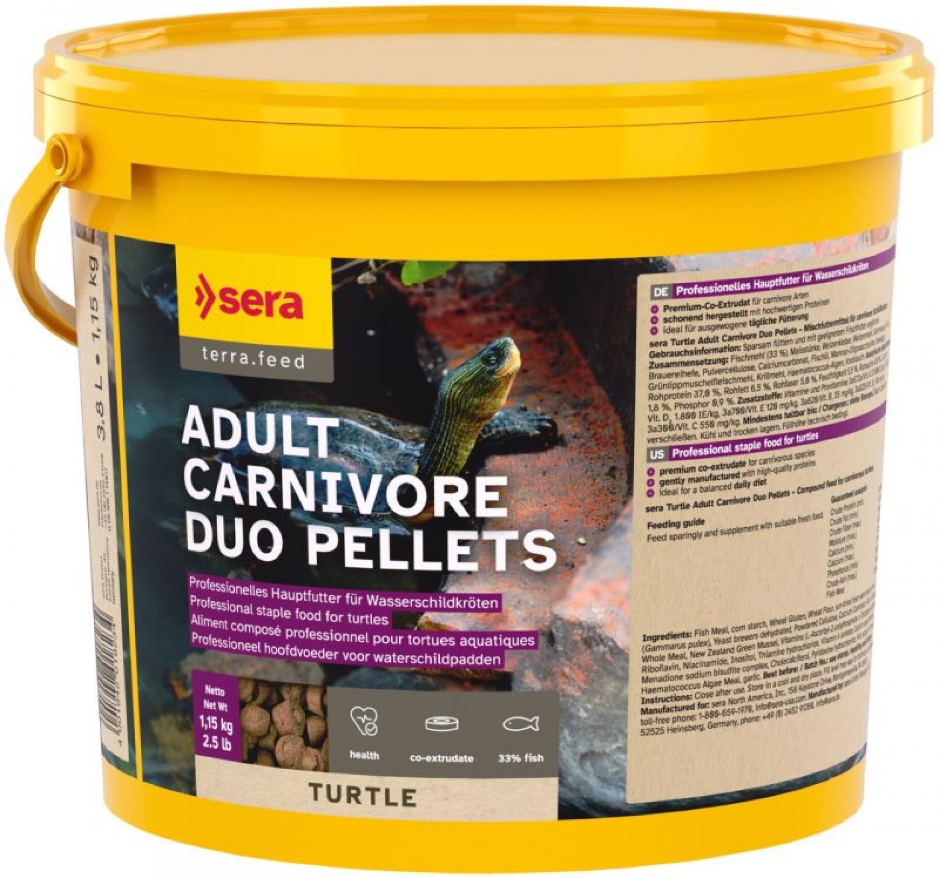 Al P/Répteis Carnívoros Granulad Prof 3800 ML SERA