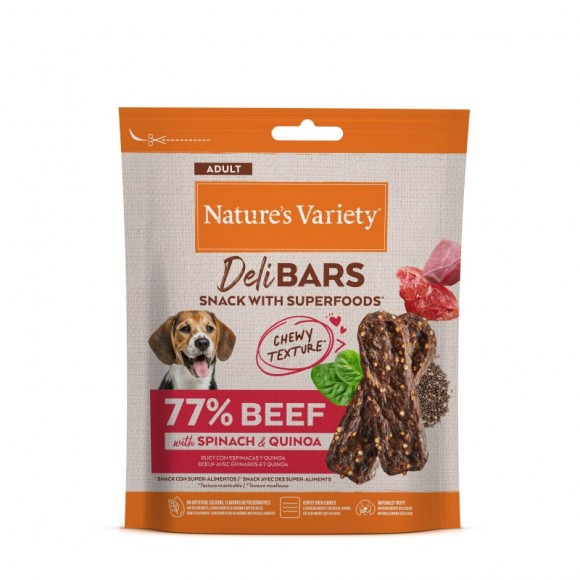 Snack Para Cão Delibars Vaca 70 G NATURE'S VARIETY Snack Para Cão Delibars Vaca 70 G NATURE'S VARIETY
